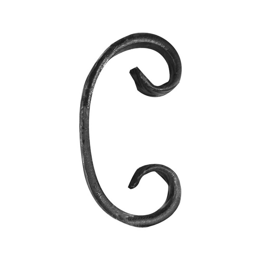 ESPIRAL DE HIERRO FORJADO CON DISEÑO 12X6X60X110mm - 80/A/3