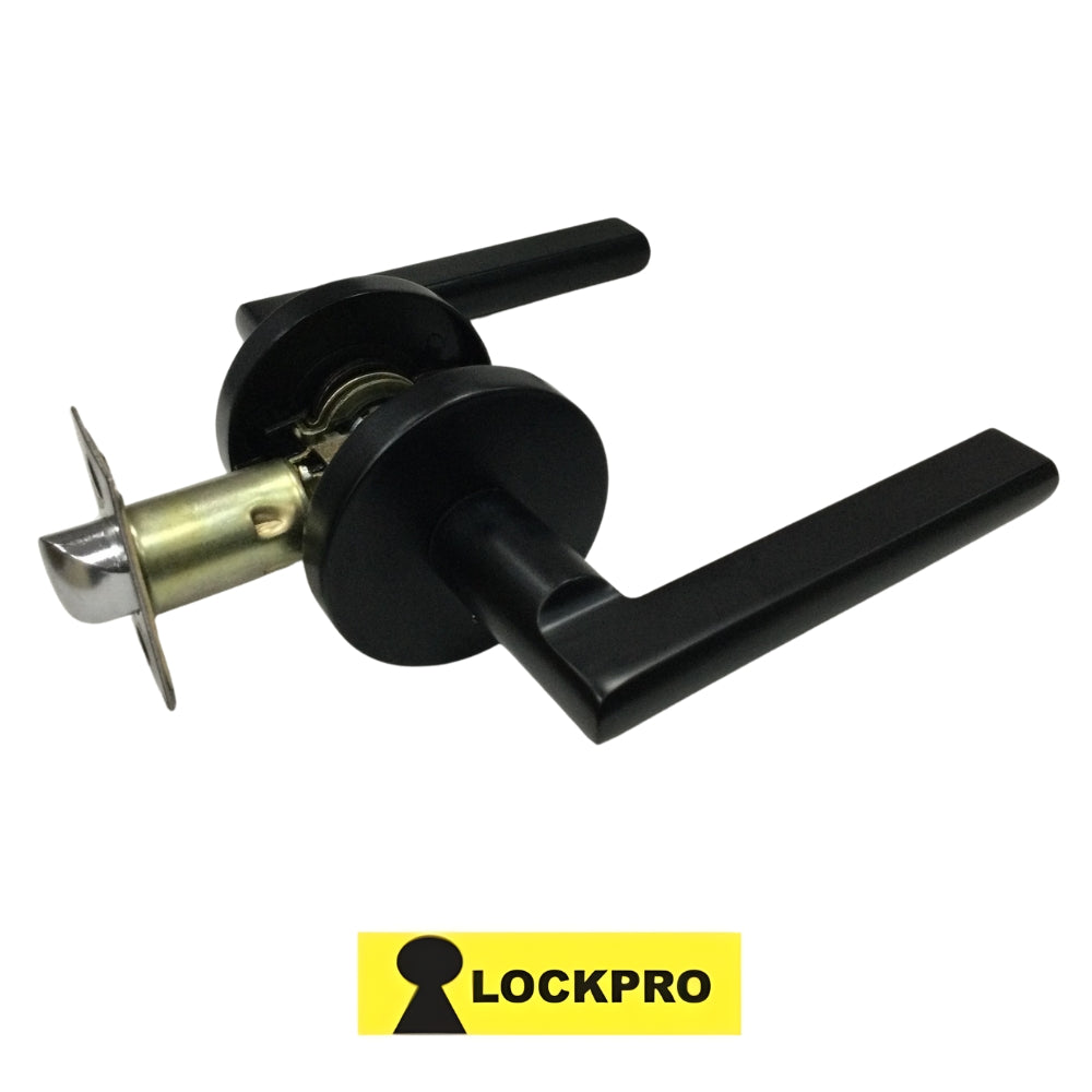 CERRADURA DE MANIJA DE BAÑO NEGRO MATE 50243-BK-E LOCKPRO