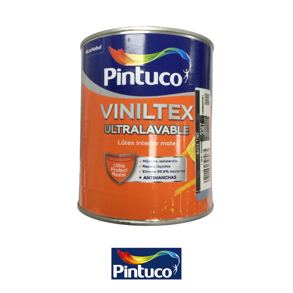 PINTURA VINILTEX ULTRALAVABLE MATE BASE INTERMEDIA 1/4GL (0.946L) PINTUCO