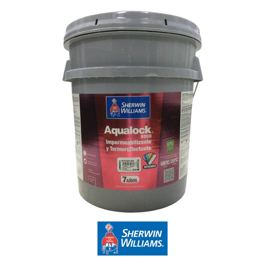 PINTURA IMPERMEABILIZANTE AQUALOCK 8000 MATE BASE DEEP 5 GL A5WSA853-5 SHERWIN WILLIAMS