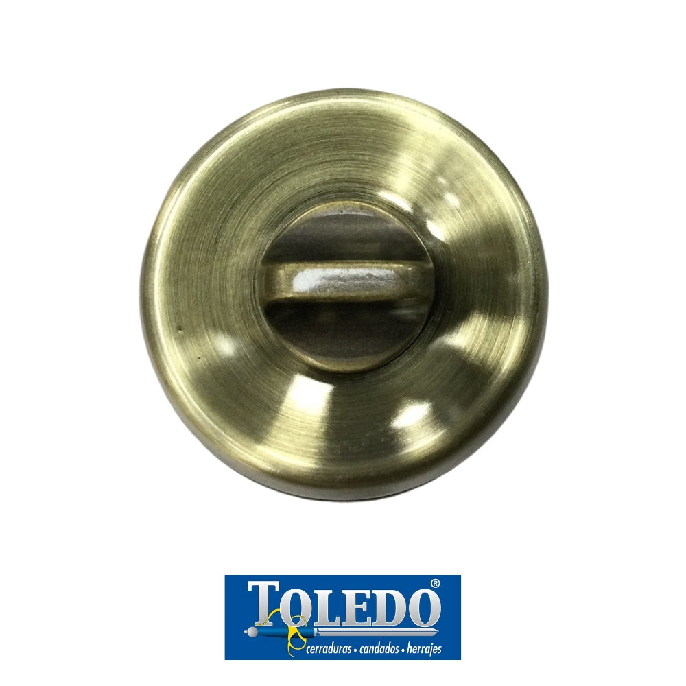 CERRADURA DE  POMO MALAGA BOTON BRONCE ANTIGUO TOLEDO