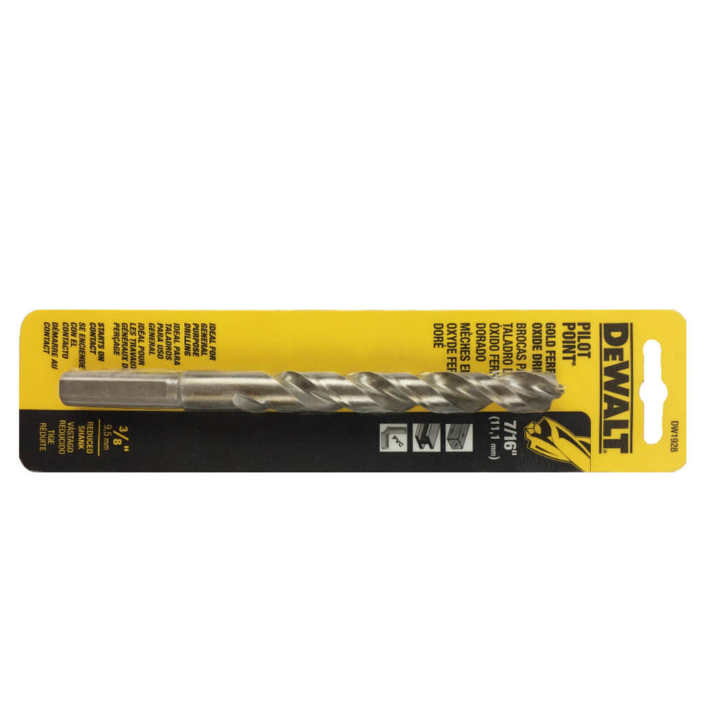 BROCA PARAA METAL 7/16 PULGADAS  HSS DORADA DW1928 DEWALT