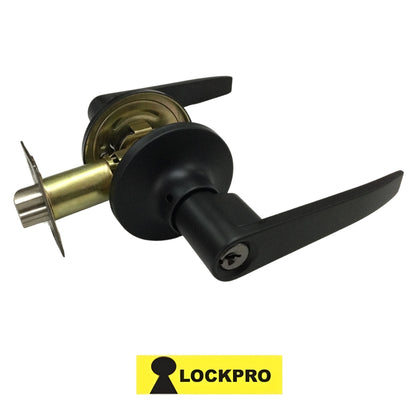 CERRADURA DE MANIJA DE ENTRADA NEGRO MATE 3802 LOCKPRO