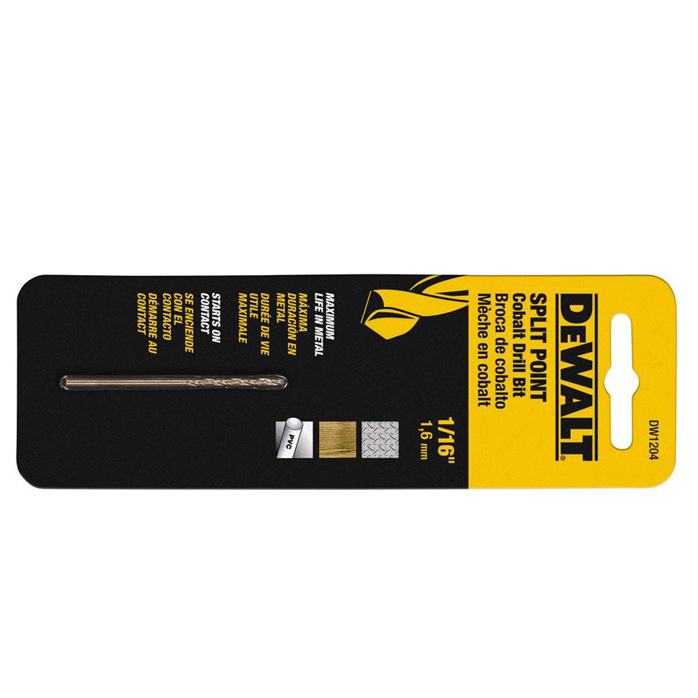 BROCA DE COBALTO 1/16 PULGADAS DEWALT  (DW1204 Z)