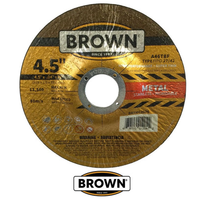DISCO DE CORTE DE METAL SUPERFINO 4.5 IN X 3/64 X 7/8 IN