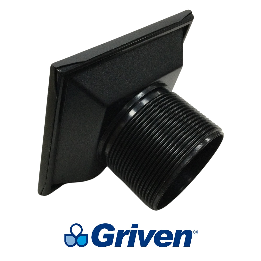 DESAGUE PARA PISO CON REJILLA COLOR NEGRO 4X4 DE 2 PULGADAS DE DIAMETRO A367-BL-18