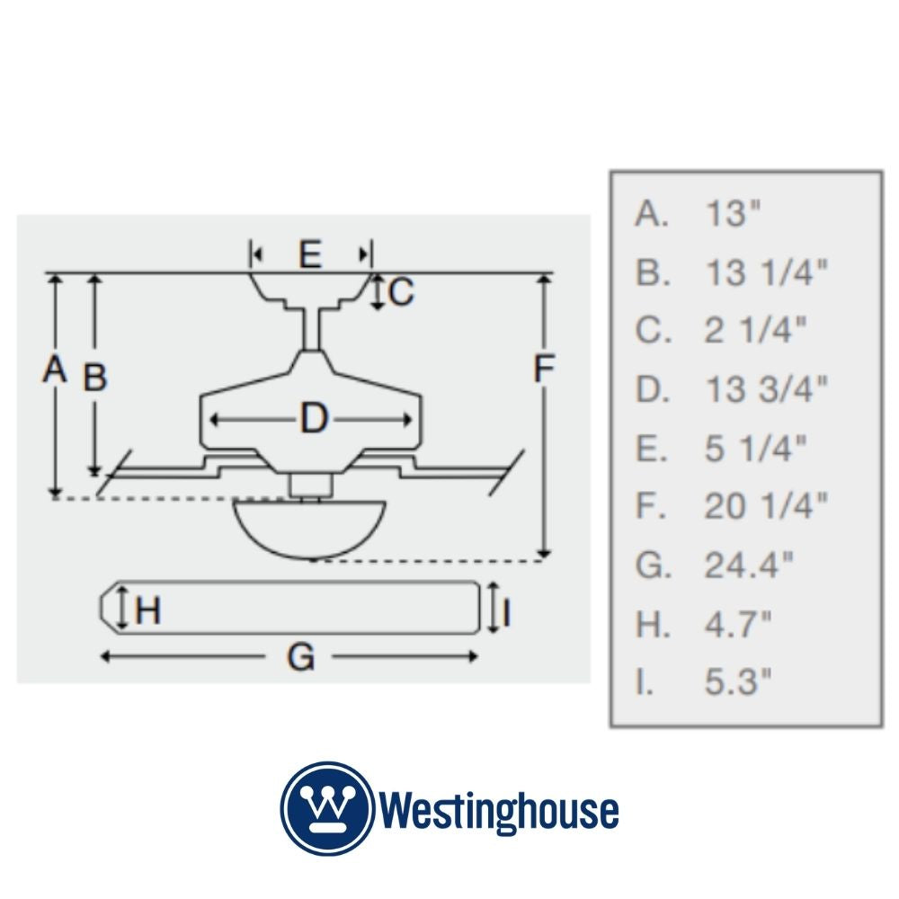 ABANICO DE TECHO INDUSTRIAL 56 PULGADAS PLATEADO CON LUZ WESTINGHOUSE