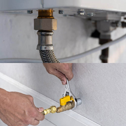 MANGUERA FLEXIBLE PARA GAS 3/8 PULGADAS FLARE X 1/2 PULGADAS FIP X 1.5M EAG-K150