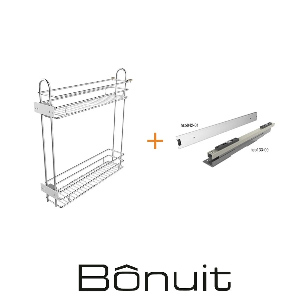 ESPECIERO 2 NIVELES MODULO 150 MM CIERRE LENTO-TORNILLO