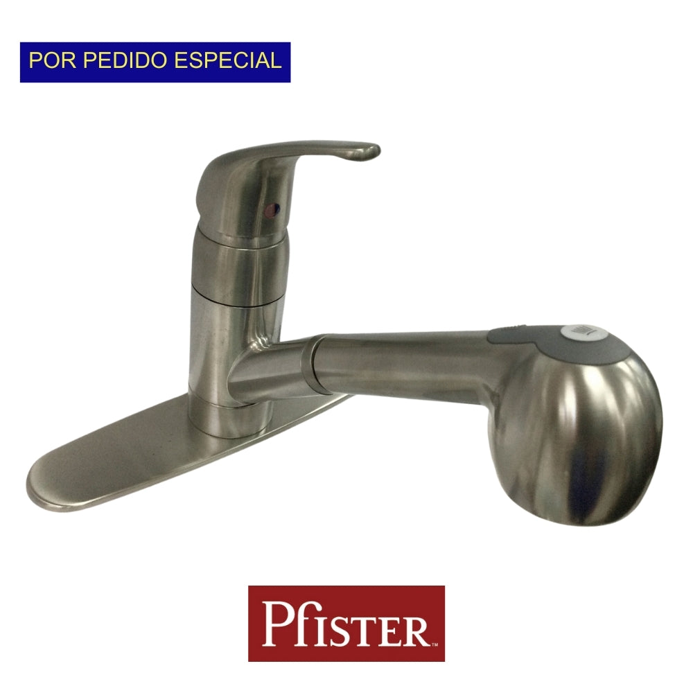 LLAVE FREGADOR MONOMANDO PULL OUT SATIN NICKEL G13310SS PF
