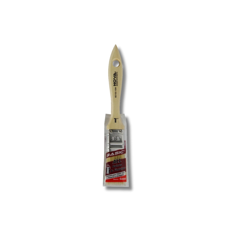 BROCHA NOVA BASIC B2 ALL PAINTS CERDA BLANCA 1 PULGADAS B2100-10W