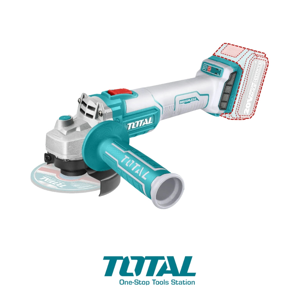 ESMERILADORA INALÁMBRICA 4-1/2 PULGADAS DE BATERÍA DE LITIO 20V TOTAL UTAGLI2011587