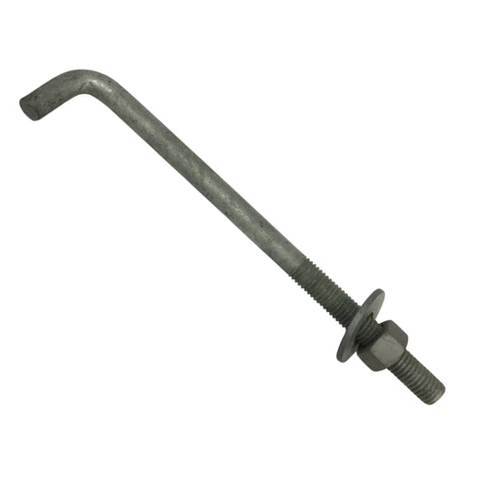 PERNO DE ANCLAJE EN L GALVANIZADO EN CALIENTE 1/2 PULGADAS-13 x 10 PULGADAS ROSCA ESTANDAR