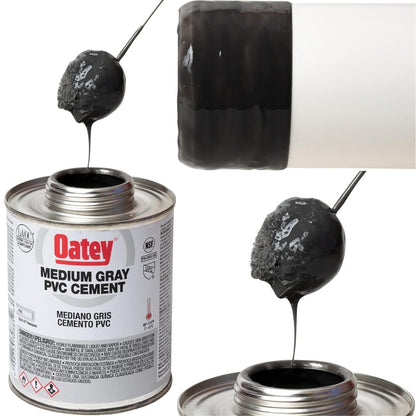 PEGAMENTO PARA PVC GRIS 1/2 PINTA (8 OZ) OATEY