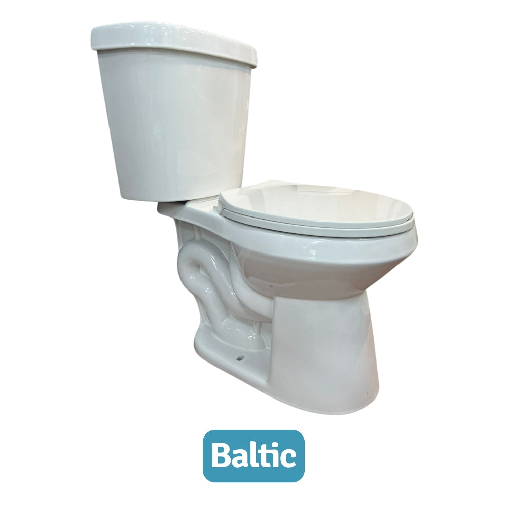 INODORO DOS PIEZAS REDONDO COLOR BLANCO BALTIC AQUARIUS SR-133A