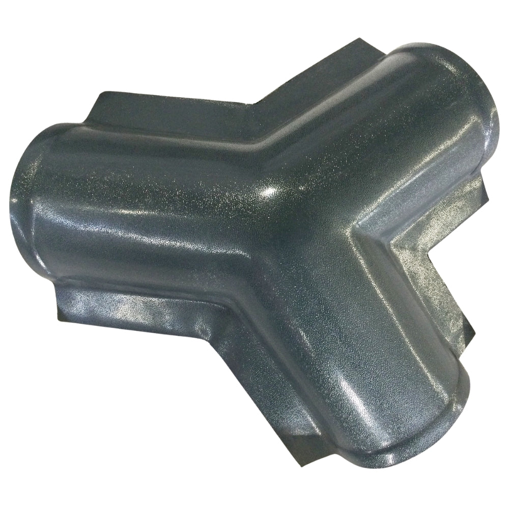 UNION DE 3 AGUAS PARA TECHO DE UPVC 0.60m X 3mm ACABADO GRIS ROYAL