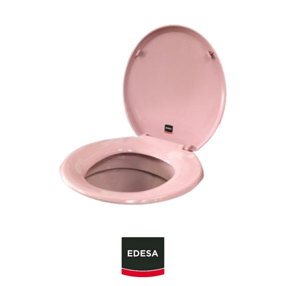 ASIENTO  ROSADO REDONDO  PARA INODORO EDESA