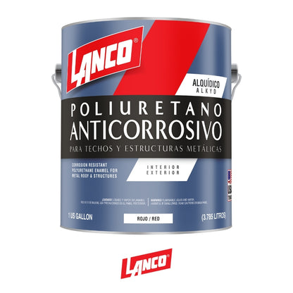 PINTURA ANTICORROSIVO POLIURETANO ROJO GALON MM95-4 LANCO