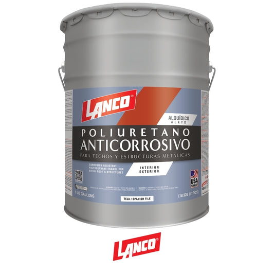 PINTURA ANTICORROSIVO POLIURETANO TEJA 5 GALONES MM91-2 LANCO
