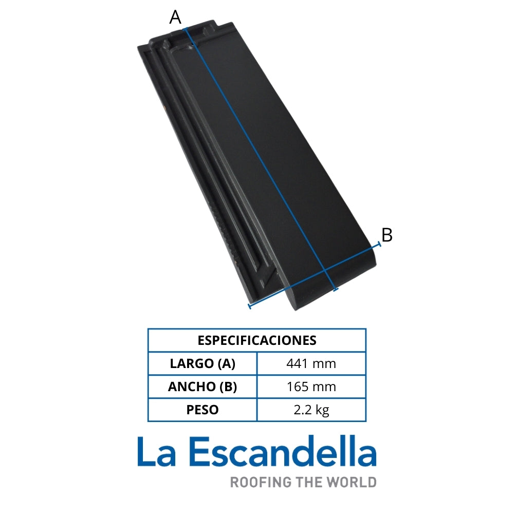 MEDIA TEJA PLANUM PIZARRA KLINKER ESCANDELLA Q85PK