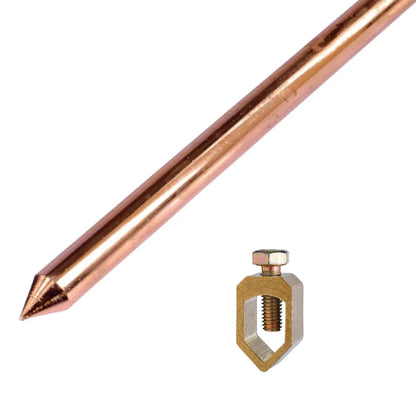 BARRA DE TIERRA 1/2 PULGADAS X 6' CON GRAPA