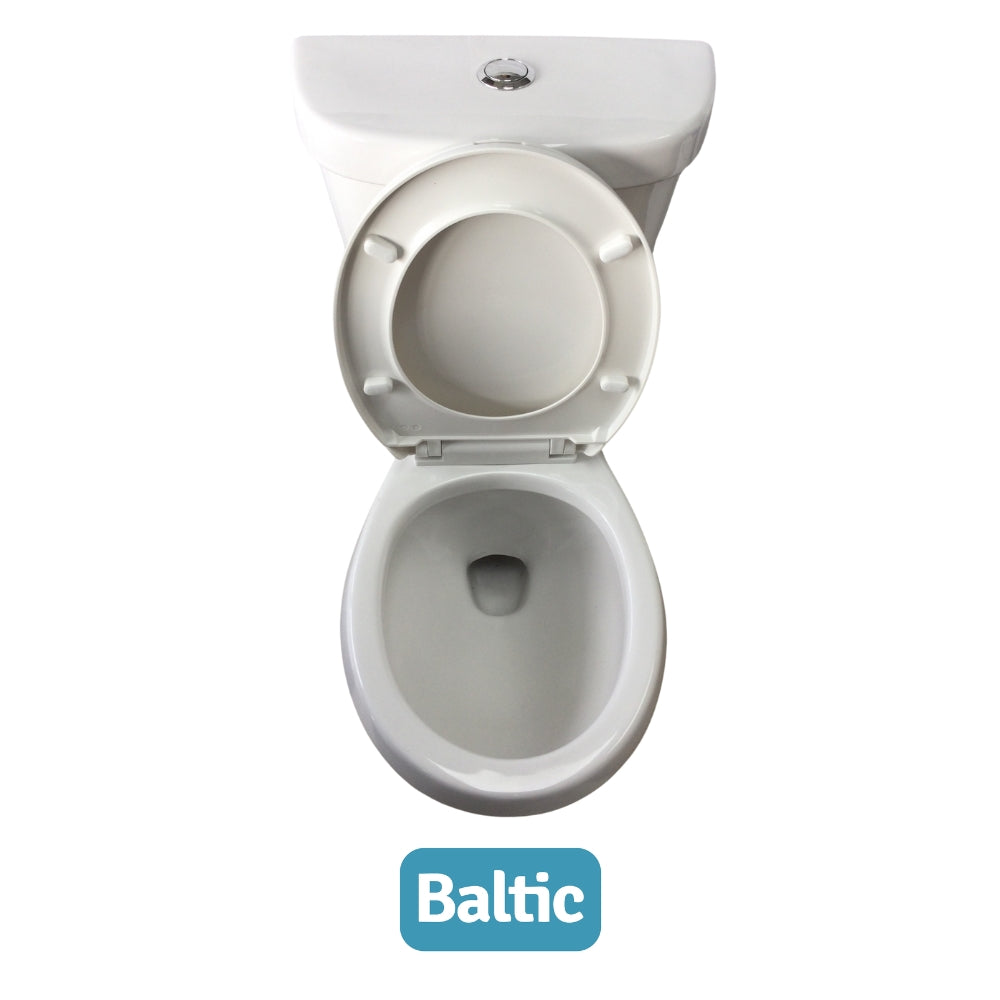 INODORO DOS PIEZAS REDONDO COLOR BLANCO BALTIC AQUARIUS SR-133A