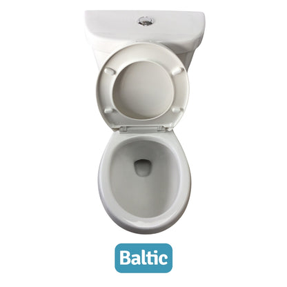 INODORO DOS PIEZAS REDONDO COLOR BLANCO BALTIC AQUARIUS SR-133A