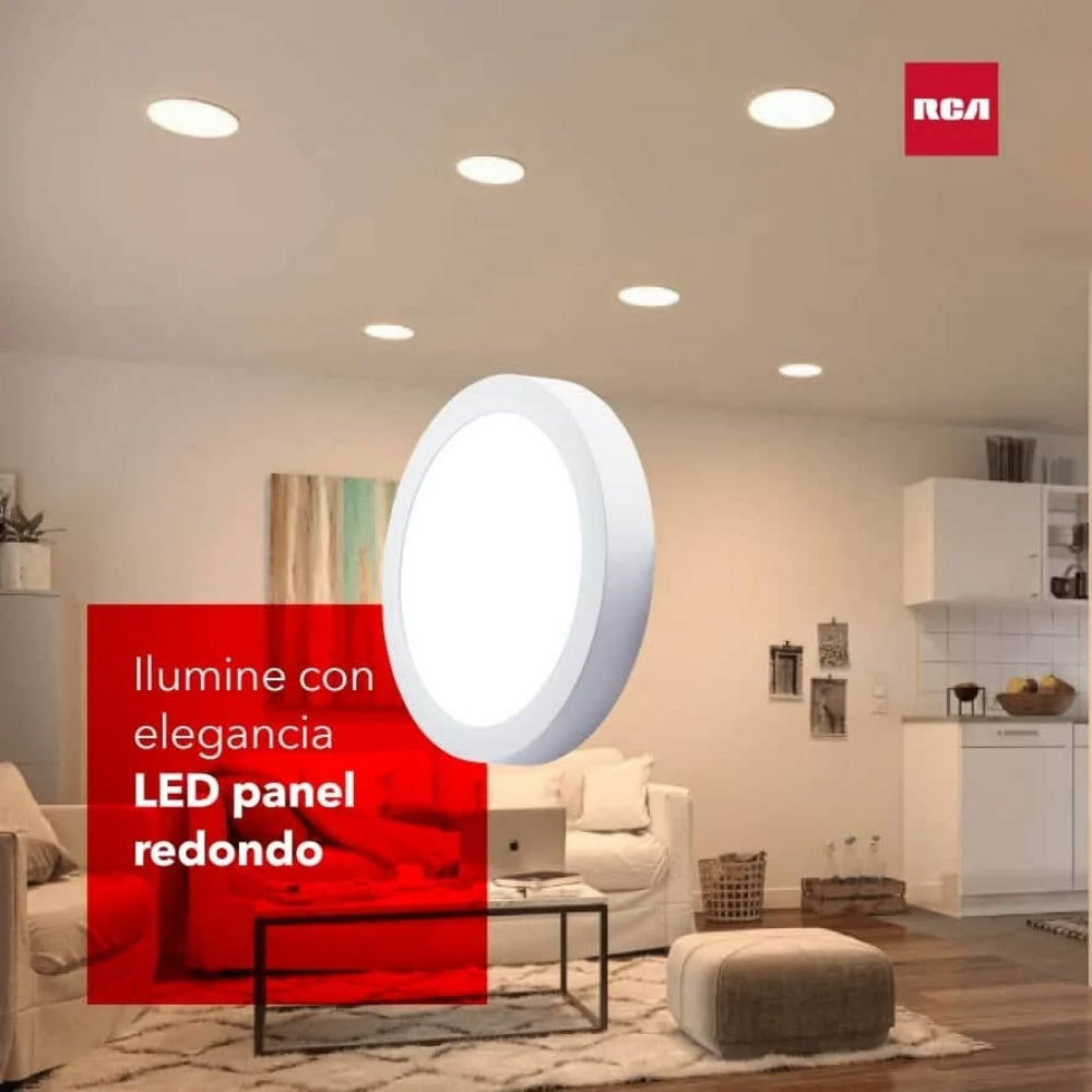 PANEL LED REDONDO SOBREPONER 12W 960LM 3000K/4000K/6500K 85-277V 175*36 MM RCA (RLCRLN12W)