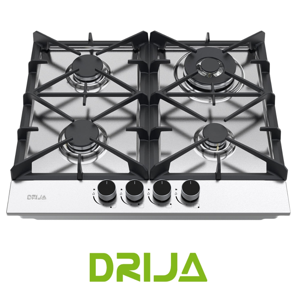 ESTUFA A GAS ACERO INOXIDABLE 304, 58 CM, 4 QUEMADORES ITALIANO (MILAN 60 PRO)