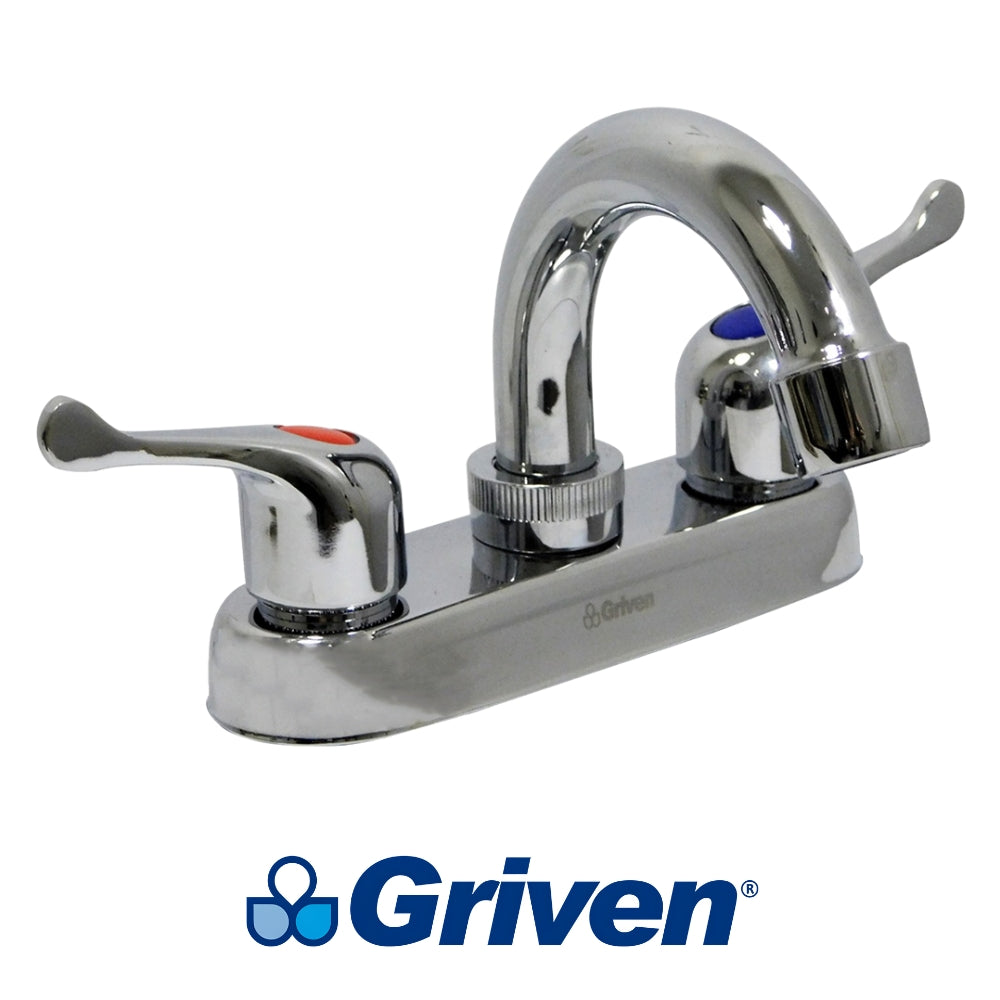 LLAVE DOBLE DE LAVAMANOS CUELLO CURVO 4 PULGADAS GRIVEN A367-15061A-B