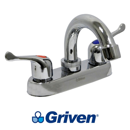 LLAVE DOBLE DE LAVAMANOS CUELLO CURVO 4 PULGADAS GRIVEN A367-15061A-B