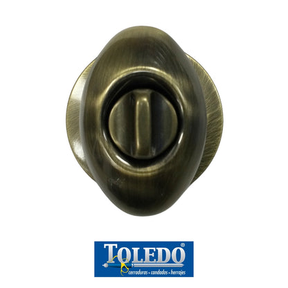 CERRADURA TOLEDO SANTIAGO LLAVE / BOTON BRONCE ANTIGUO