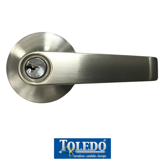 CERRADURA DE LEVER SEGOVIA LLAVE-BOTON SATIN NIQUEL TOLEDO