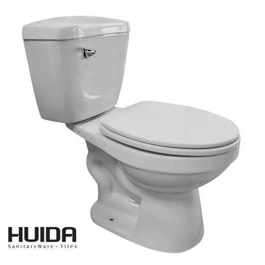 INODORO DOS PIEZAS ELONGADO COLOR GRIS HUIDA