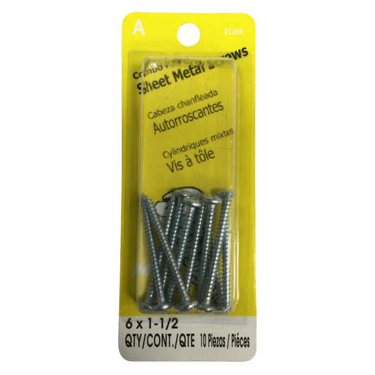 TORNILLO PARA LAMINA COMBO PAN HEAD ZINCADO #6 x 1-1/2 PULGADAS