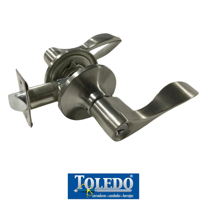 CERRADURA DE LEVER LUGO BOTON (BAÑO) SATIN NIQUEL TOLEDO BP-1920-LU-US15