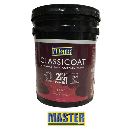 PINTURA PARA INTERIOR BASE CLASSICCOAT FLAT ACCENT  5 GALONES VV0487P MASTER