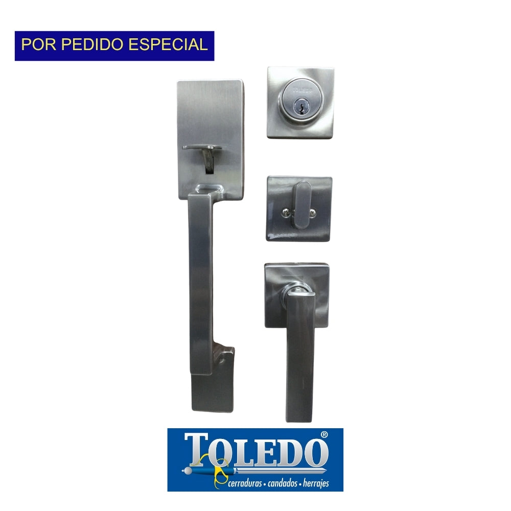 CERRADURA LUGO ENTRADA PRINCIPAL SATIN NIQUEL TOLEDO V1600-LPLU-US15