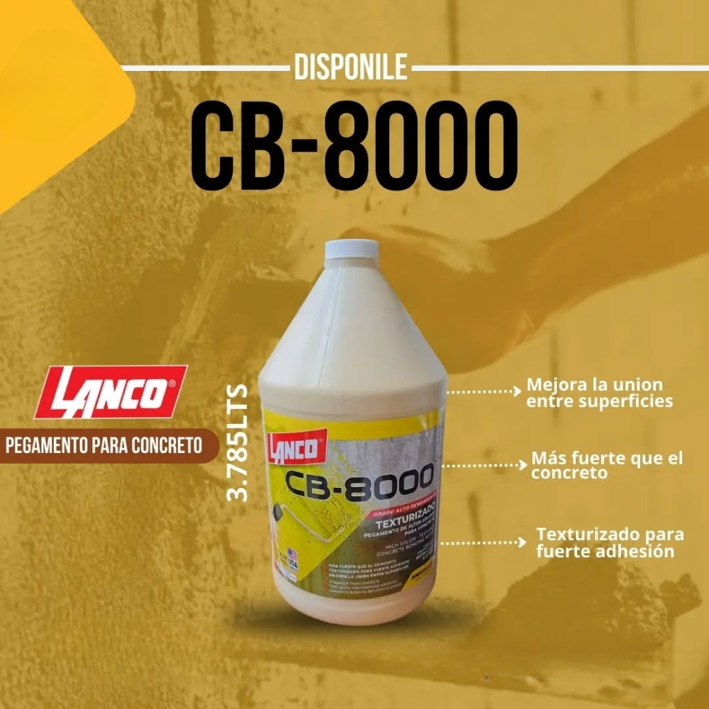 PEGAMENTO TEXTURIZADO PARA CONCRETO GALON CB8000-4 LANCO