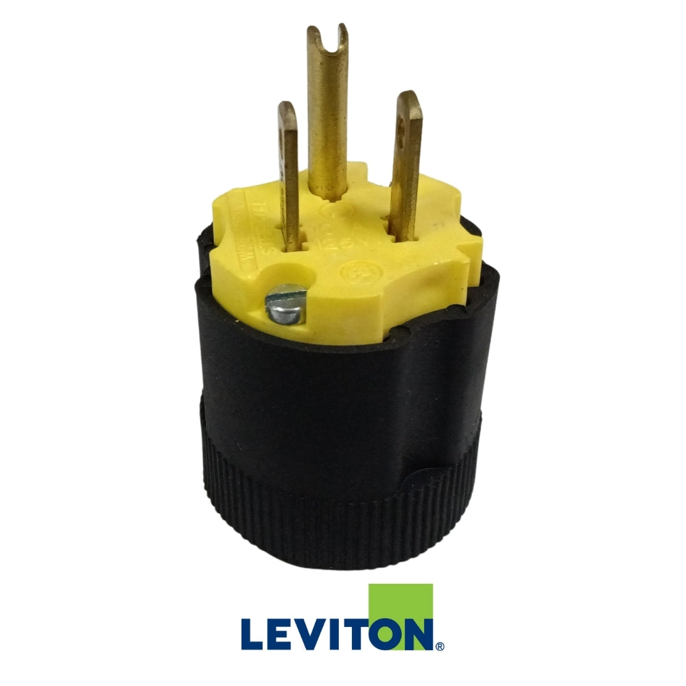 CONECTOR ELECTRICO MACHO 15A/125V CAUCHO NEGRO NEMA 5-15P