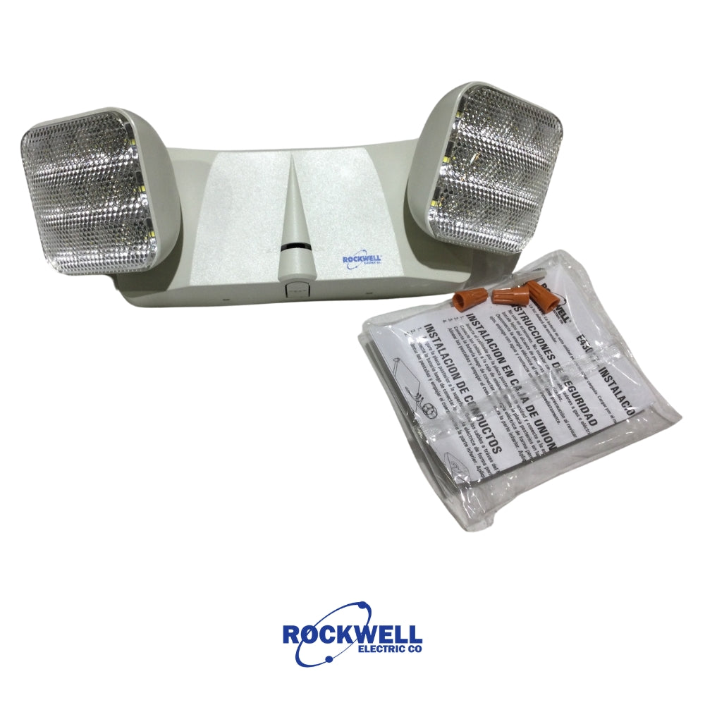 LAMPARA DE EMERGENCIA 2 LUCES LED CUADRADA  50/60HZ 85/265V