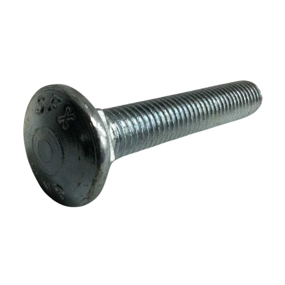 TORNILLO DE CARRUAJE CHAPADO EN ZINC ACERO 1/2 PULGADAS-13 X 3 PULGADAS GRADO 2 ROSCA ESTANDAR