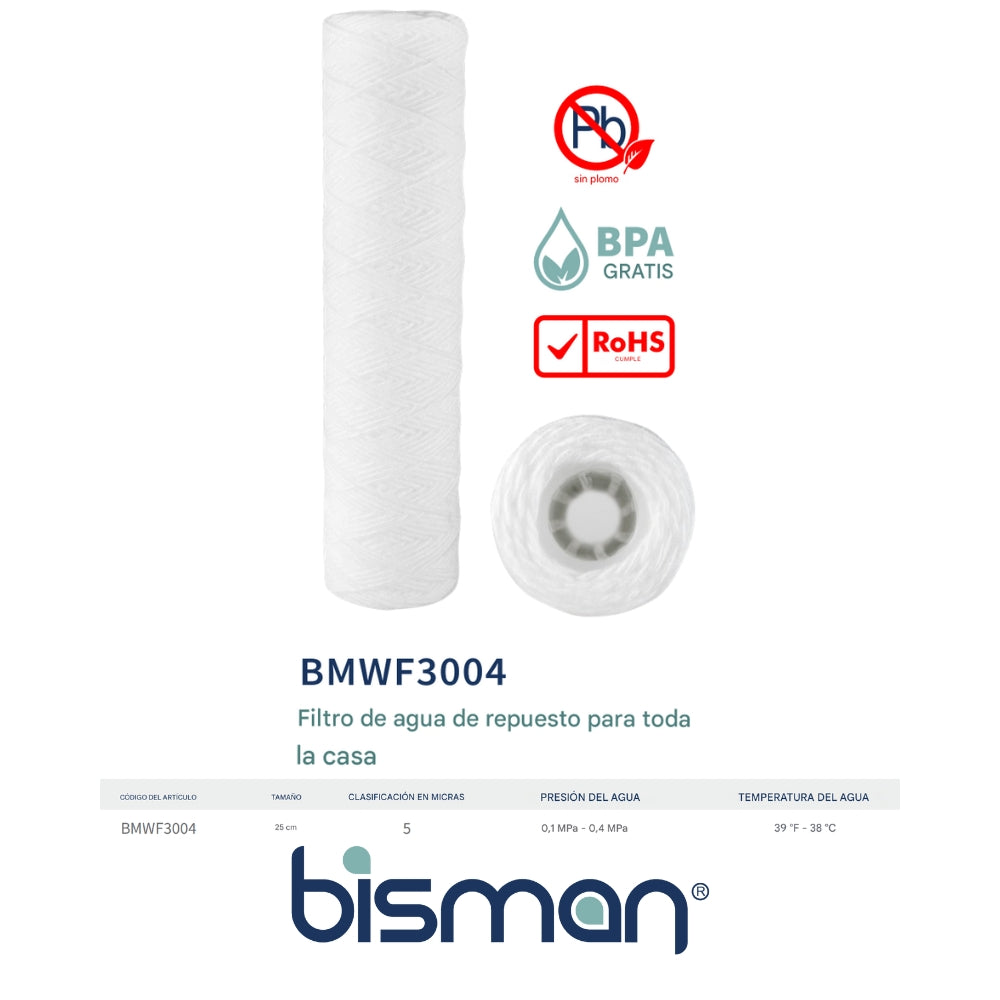 REPUESTO DE FILTRO DE AGUA GENERAL 5 MICRONES