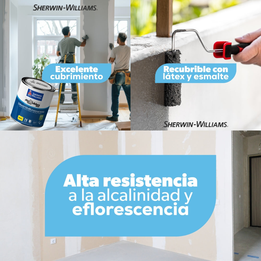 PINTURA BB SELLADOR MULTIFUNCIONAL 6000 MATE BLANCO GL B45WSA3-1 SHERWIN