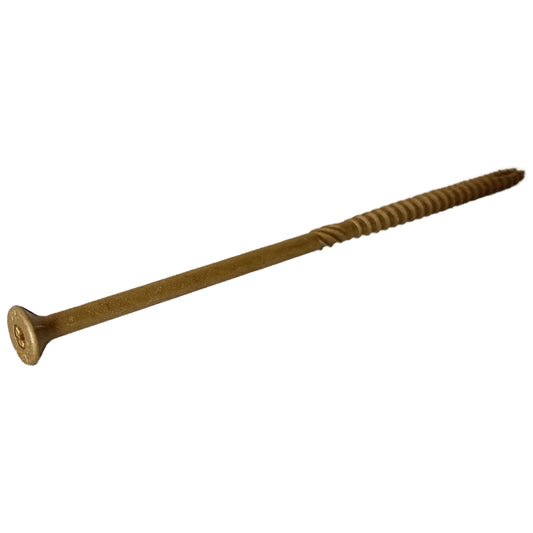 TORNILLO DE MADERA PARA CUBIERTA COLOR LATON XL 1500 #12 x 6 PULGADAS