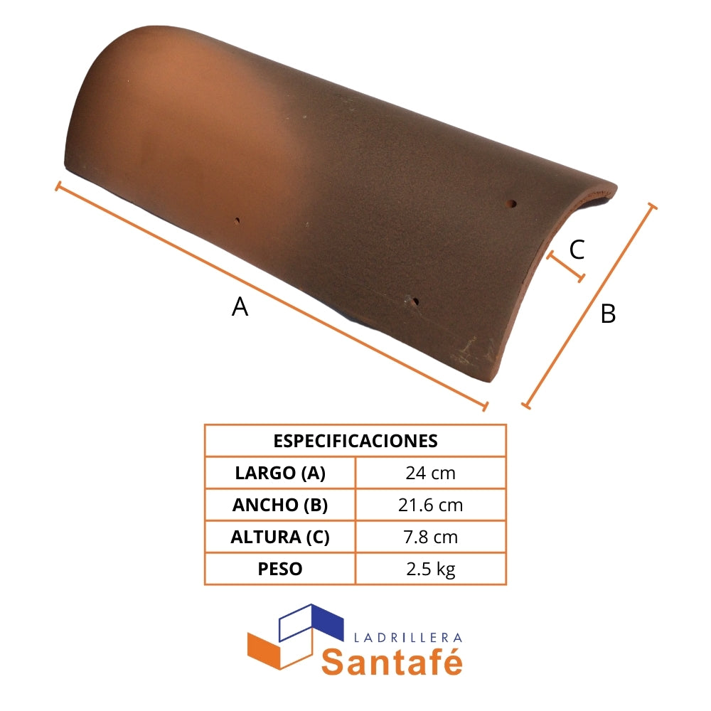 CUMBRERA CABALLETE FUME TERRACOTA SANTAFE 00000469