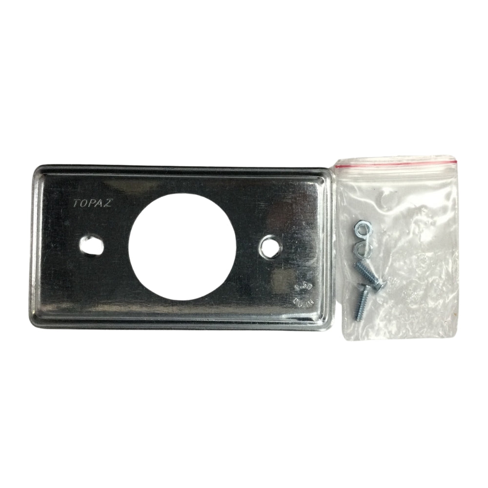 TAPA TOMA DOBLE METAL 2 PULGADAS X 4 PULGADAS