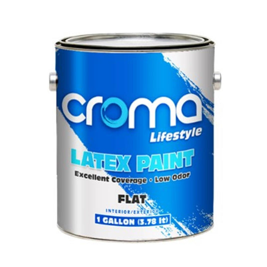 PINTURA PARA INTERIOR CROMA FLAT LATEX PAINT BLANCO GALON VV1528P MASTER