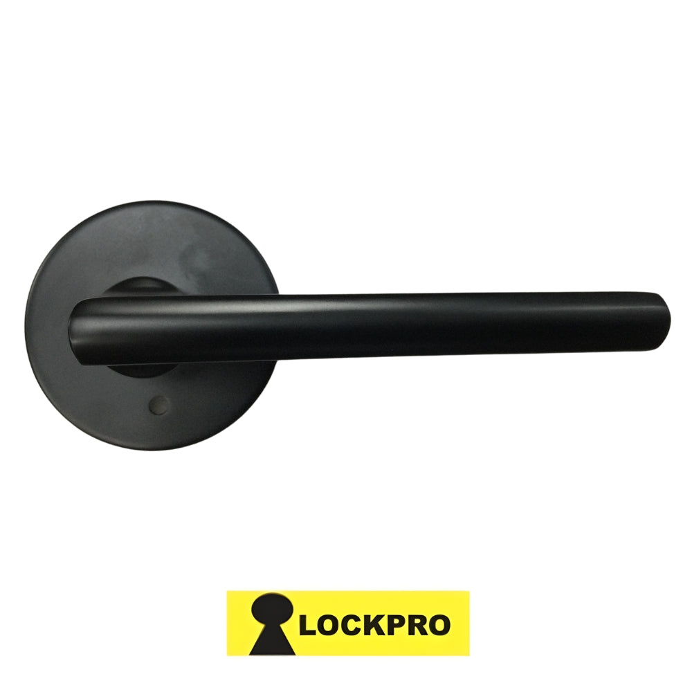 CERRADURA DE MANIJA DE BAÑO NEGRO MATE 50243-BK-E LOCKPRO