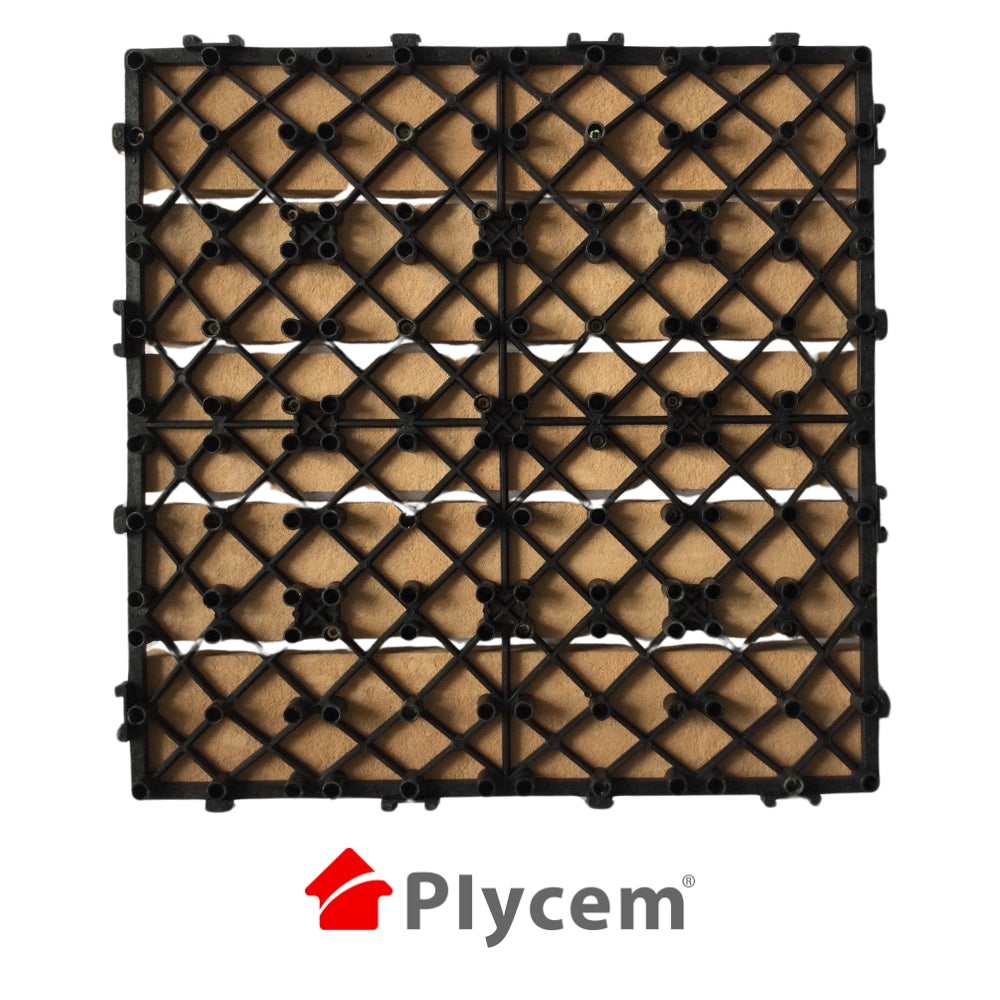 DECK MODULAR  PLYCEM MADERA 30CM X 30CM X 14MM PQT 6 UNI. (0.54M2) 1330392